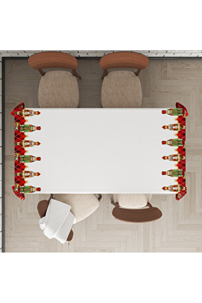 Evmila Christmas Themed Lead Soldier Patterned Digital Printed Tablecloth