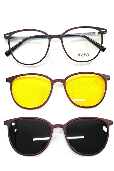 Avva 2117 C3 B-F Polarized & Anti-Glare Clip-On Women's Sunglasses