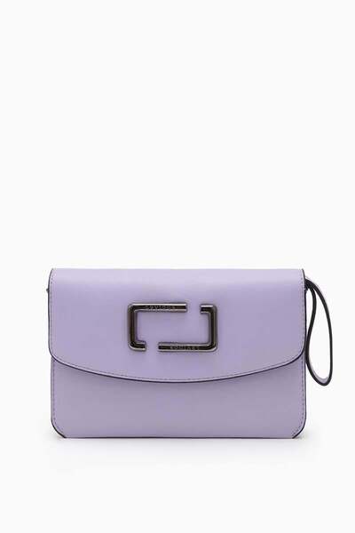 Levidor Lila Metal Logo Shoulder Bag