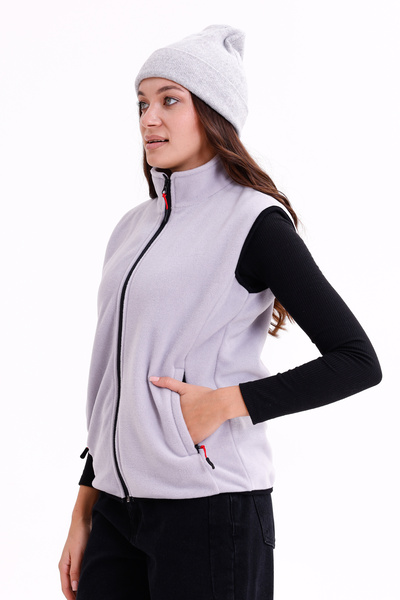 monox Women's Slim Fit Full Zip Fleece Vest