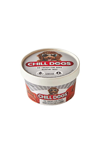 Chill Dogs مكافآت الكلاب من الآيس كريم بكأس لحم البقر بلاستن 130 مل