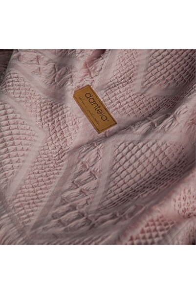 Dantela Carro Waffle Bedspread - Powder