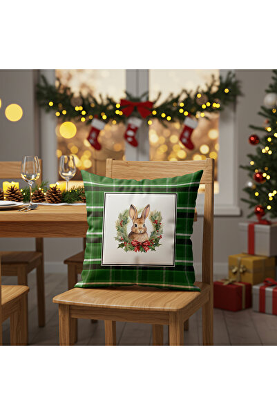 Limon Soft New Year Themed Digital Printed Special Design Decorative Pillow Cushion Cover 1 Piece