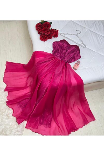 007 Evening Dress (Fuchsia, Long)