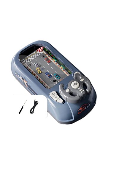 TodayShop Interactive Steering Wheel Toy with Race Tracks and Cars, Blue