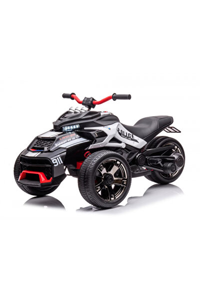 Nichiduta Motocicleta electrica pentru copii Spider Police cu roti EVA, acumulator 12V, lumini LED,