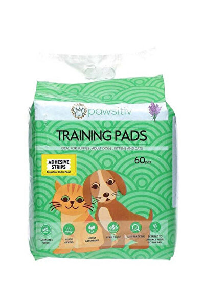 Pawsitiv وسادات تدريب وتبول متعددة الوظائف مع شرائط لاصقة للكلاب والقطط