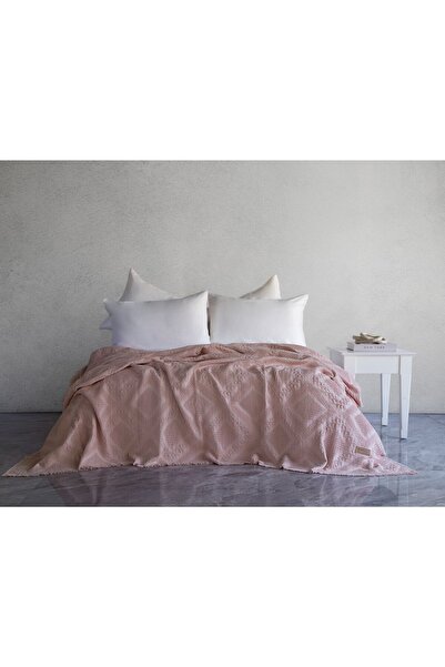Dantela Carro Waffle Bedspread - Powder