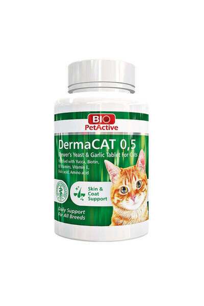 Bio PetActive أقراص ديرماكات بالثوم وخميرة البيرة 0.5 للقطط - 150 قرصًا