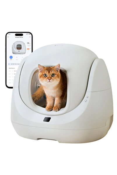 Catlink SE Lite AI Self-Cleaning Cat Litter Box with Odour Removal 64x56x60cm - White