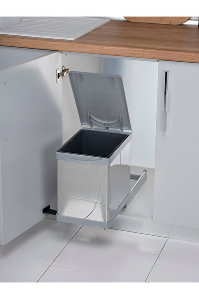 GRİMALDİ سلة مهملات من الفولاذ المقاوم للصدأ بيليكان 21700 سعة 16 لتر