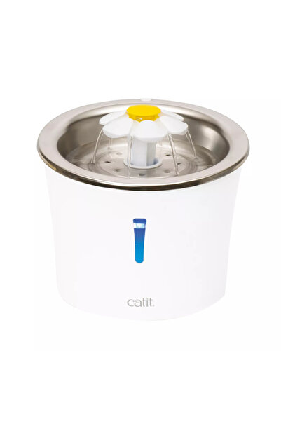 Catit Stainless Steel Flower Cat Drinking Fountain 3L With LED Nightlight 21x...