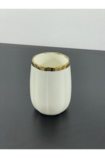 YzHome Porcelain Gilded Pumpkin Cutlery Spoon Holder Utensil Rack Countertop Desktop Organizer