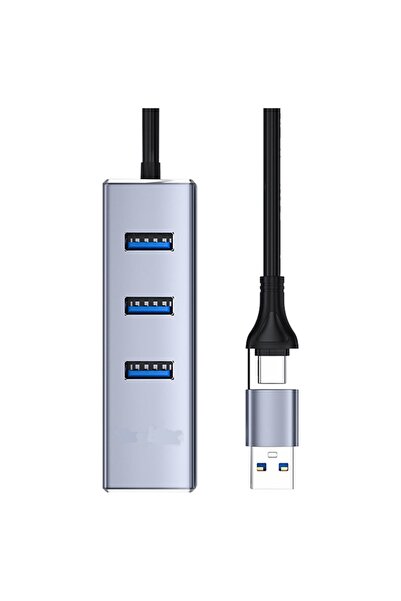 Pmr محول إيثرنت USB 3.0 من النوع C و USB-A - جهاز تعدد الوظائف 4 في 1 (1000 م...