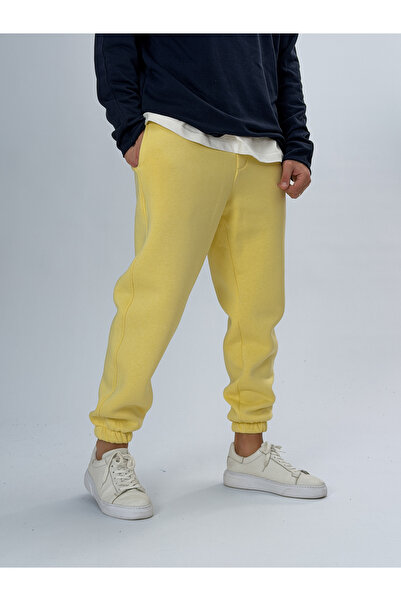 COCOPELLI Fleece-Lined Yellow Men's Jogger Tracksuit Coc2555