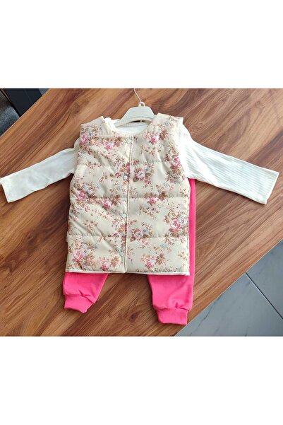 BEBEK GÜL BASKILI ELYAFLI ŞİŞME 3'LÜ TAKIM 9AY/2YAŞ