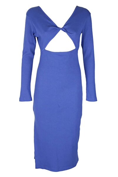 NASTY GAL Rochie Britney Blue - 40, Albastră, 95% bumbac, 5% elastan