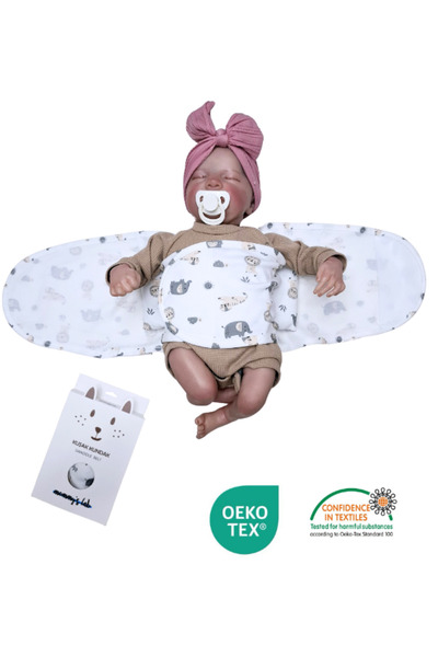 Mommyslab 0-4 Months Half Swaddle 100% Cotton Four Seasons Velcro Colorful Patterned Baby Swaddle Belt