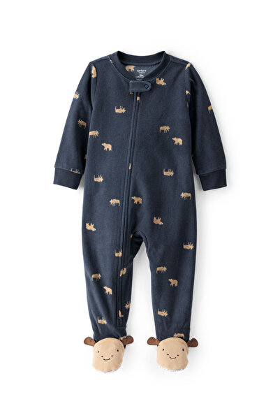 Carter's Baby Boy Black Fleece Jumpsuit