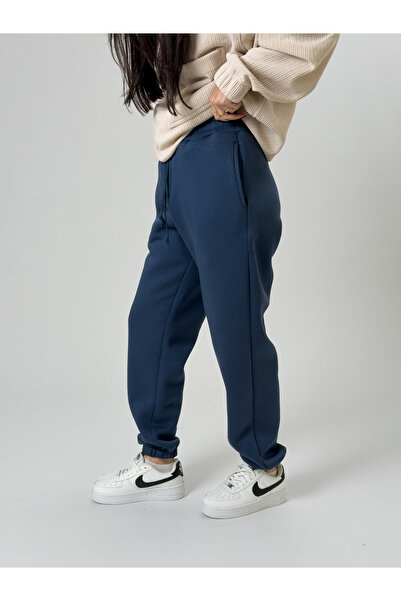 COCOPELLI Fleece-Lined Navy Blue Women's Jogger Tracksuit Coc2539