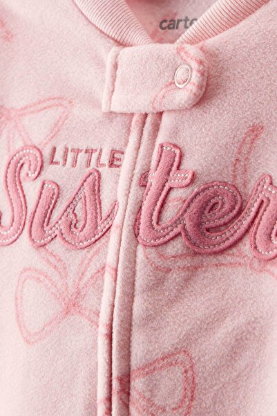Carter's Baby Girl Pink Fleece Jumpsuit