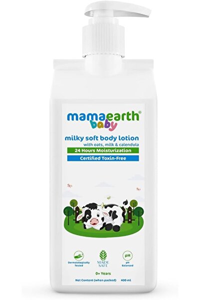 Mamaearth لوشن الجسم الناعم بالحليب - ترطيب يدوم 24 ساعة، للبشرة الحساسة، 400 مل