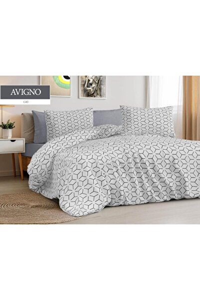 ÇIRPAN EV AVIGNO СІРИЙ ДВОМІСНИЙ КОМПЛЕКТ ПОСТІЛЬНОЇ БІЛИЗНИ