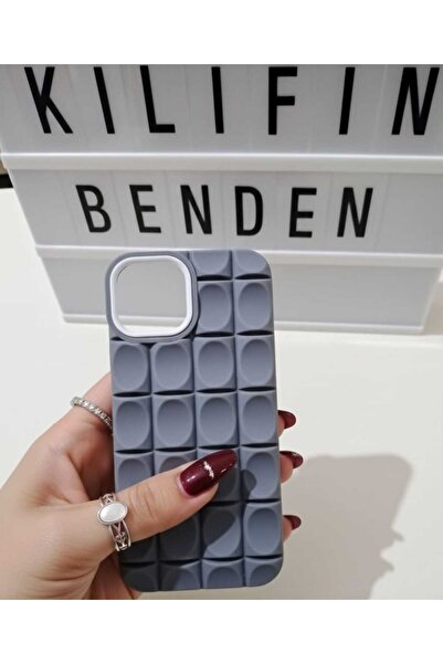 kılıfınbenden موديل حافظة سيليكون منقوشة لهاتف آيفون 15