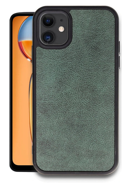 NewFace غطاء جلدي لهاتف NRTMSA iPhone 11 Aras - (144525) أخضر داكن