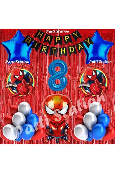 Parti Station مجموعة بالونات سبايدر مان لعمر 8 سنوات، مجموعة بالونات حفلة عيد...
