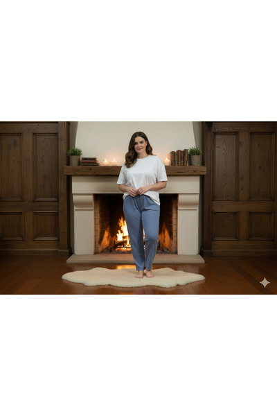 chiara grazia 2-Piece Battal Size Cotton Pajama Bottoms