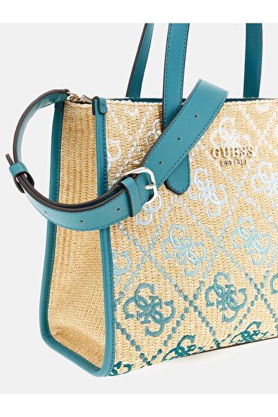 Guess حقيبة يد منقوشة بحروف سيلفانا