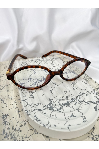 Mazzy Vintage Oval Leopard Blue Light Protection Glasses