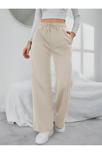 WKM Γυναικεία φαρδιά φόρμα με 3 κλωστές με ελαστική μέση και φαρδιά πόδια