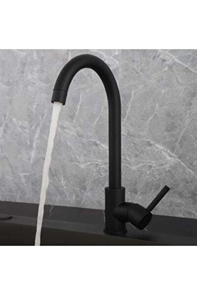 Silver Star Matte Black Stainless Steel Sink Faucet