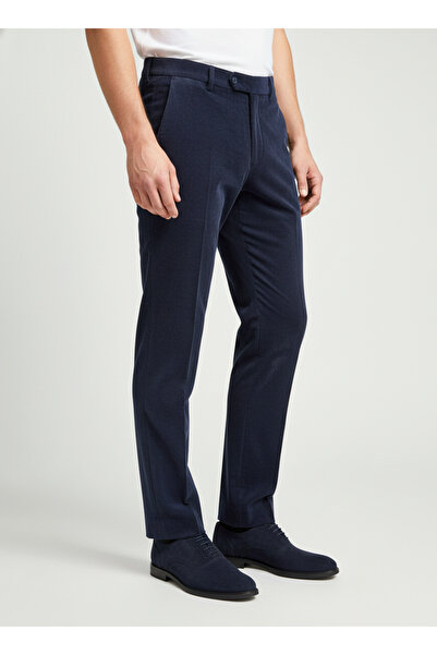 SAĞDIÇ Men's L Stretch Fabric Velvet Pantalon with Fleece Inside