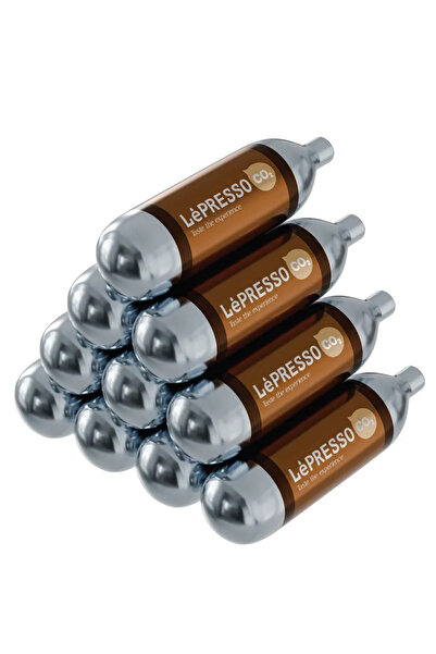 Lepresso 70℉ 8G CO2 SMALL CYLINDER FOOD GRADE-NON-THREAD - SILVER