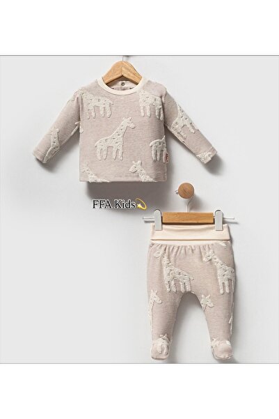 Tiffany Zürafa Desen Kabartmalı Patikli 2’Li Takım-2537098