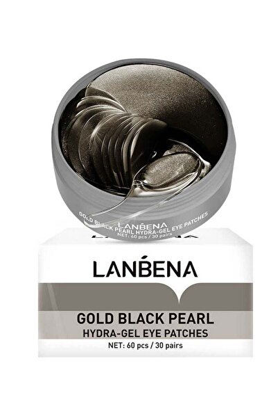 LANBENA رقعة العين بالكولاجين الذهبي والأسود اللؤلؤي (30 زوجًا)
