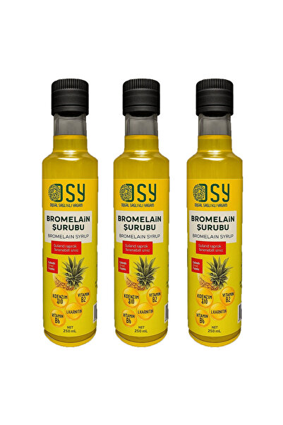 doğal sağlıklı yaşam Bromelain Şurubu 3 Adet
