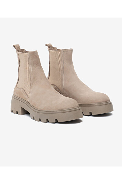 Greyder Kadın Vizon Nubuk Hakiki Deri Chealse Bot 5K2TB57591