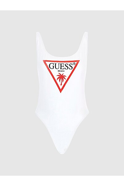 Guess Kadın Ön Üçgen Logo Tek Parça