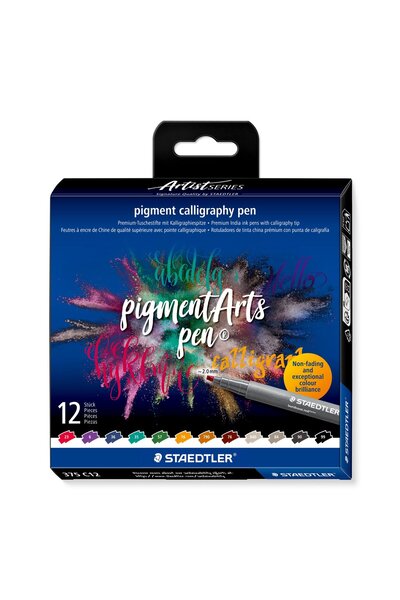 Staedtler قلم فني للخط العربي من ويز ديزاين / 375 C12 مع 12 رأس (منتج جديد)