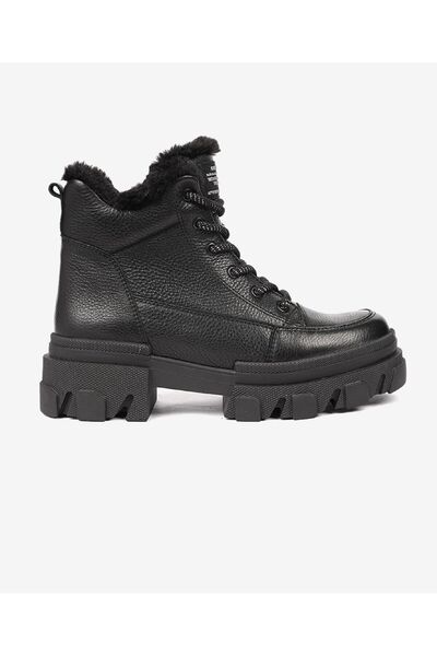 Greyder Women's Black Genuine Leather Boots 5K2Ub31036