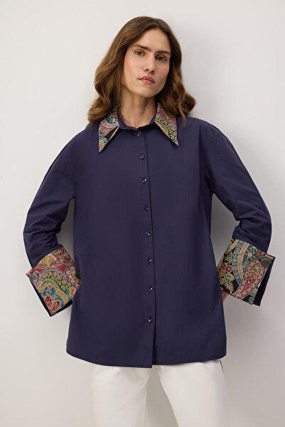 Touché Privé Shirt with Ethnic Pattern Detail