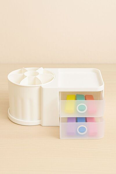 YzHome Desktop Organizer with Plastic Drawers Jewelry Buckle Accessory Storage Organizing Box Bin Storage Container