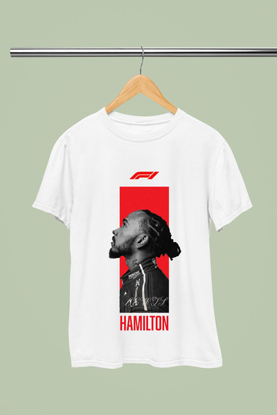 MAGORS LEWIS HAMILTON, BUMBAC IMPRIMAT, Mânecă scurtă, CROP REGULAR F1 tricou