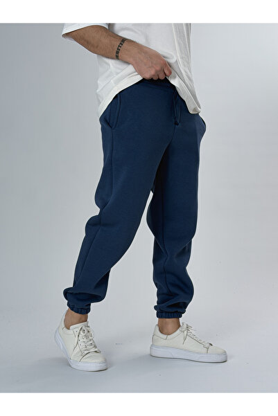 COCOPELLI Ανδρική αθλητική φόρμα επένδυση fleece Navy Blue COC2552