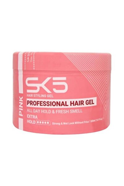 SK5 جل تصفيف الشعر الوردي 500 مل SK 5 - ثبات يدوم طوال اليوم ورائحة منعشة