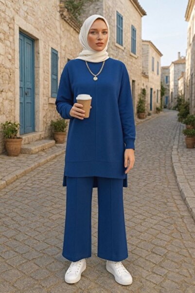 ALYA Crystal Fabric Women's Berra Set Navy Blue